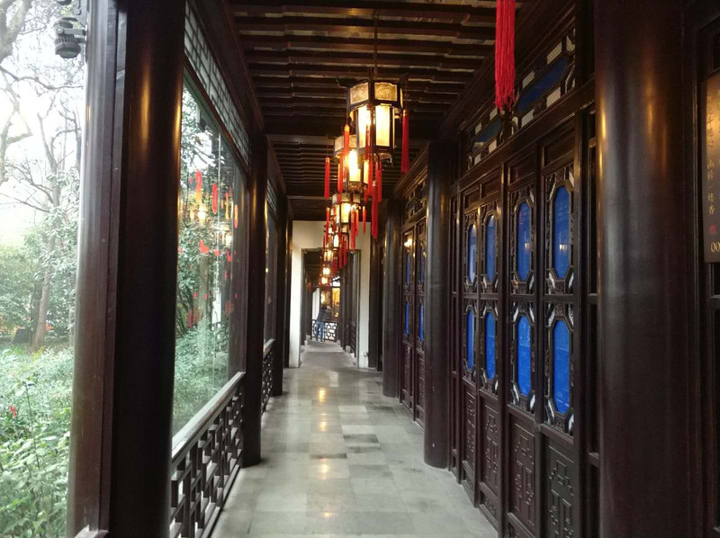趣园茶社   茶社长廊   茶社外风景   其实就是扬州迎宾馆的风景